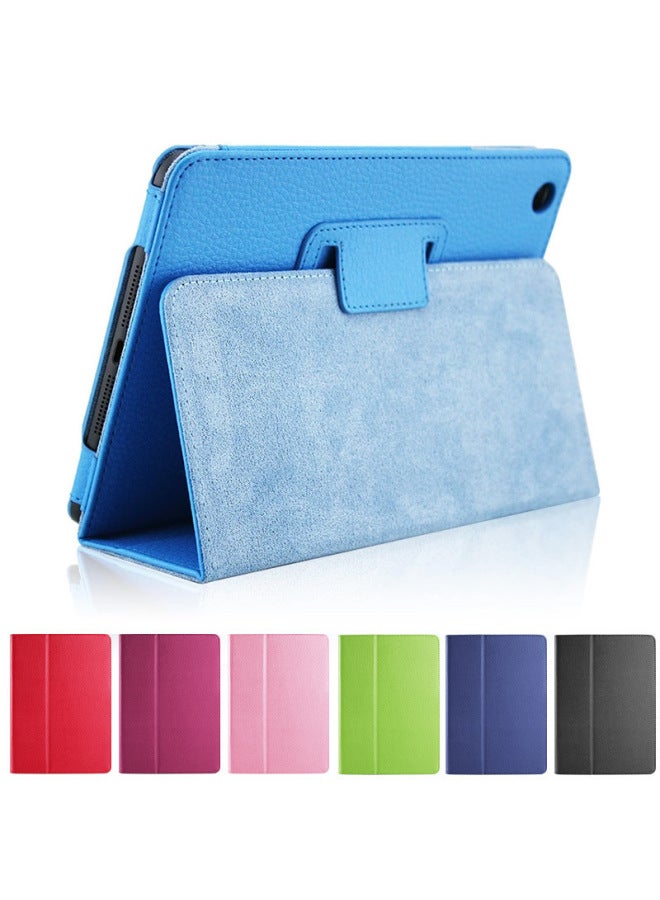 Suitable For Ipad Pro10.5 /AIR3/pro10.2/11/10.9 Litchi Pattern Dormant Flat Protective Leather Case-Color:Dark Blue-Applicable Model:2017 Ipad Pro 10.5